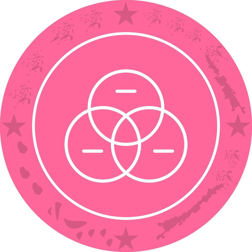 Venn Diagram Icon Design vector