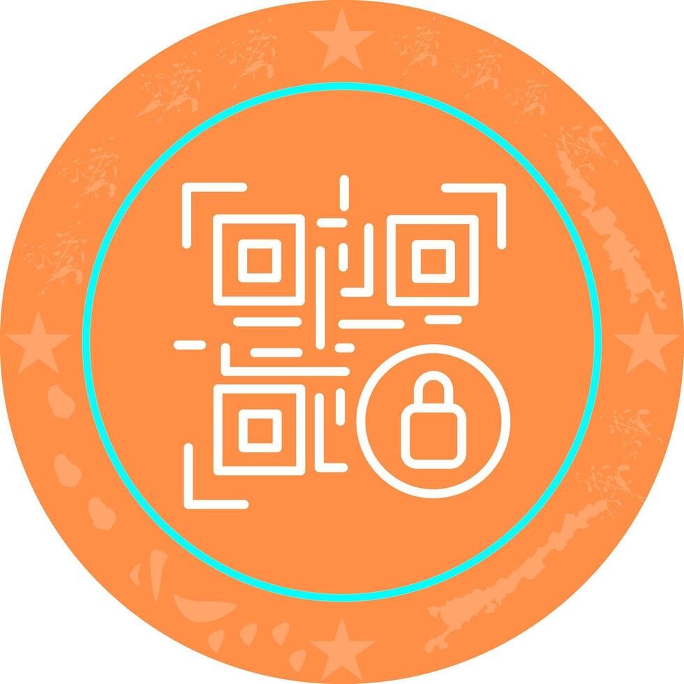 QR Code Encryption Icon Design vector