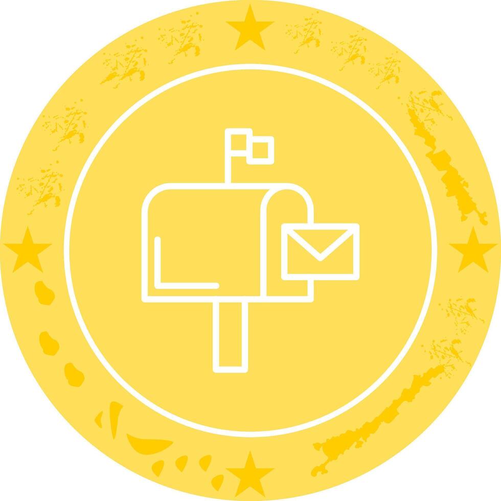 Mailbox Flag Icon Design vector
