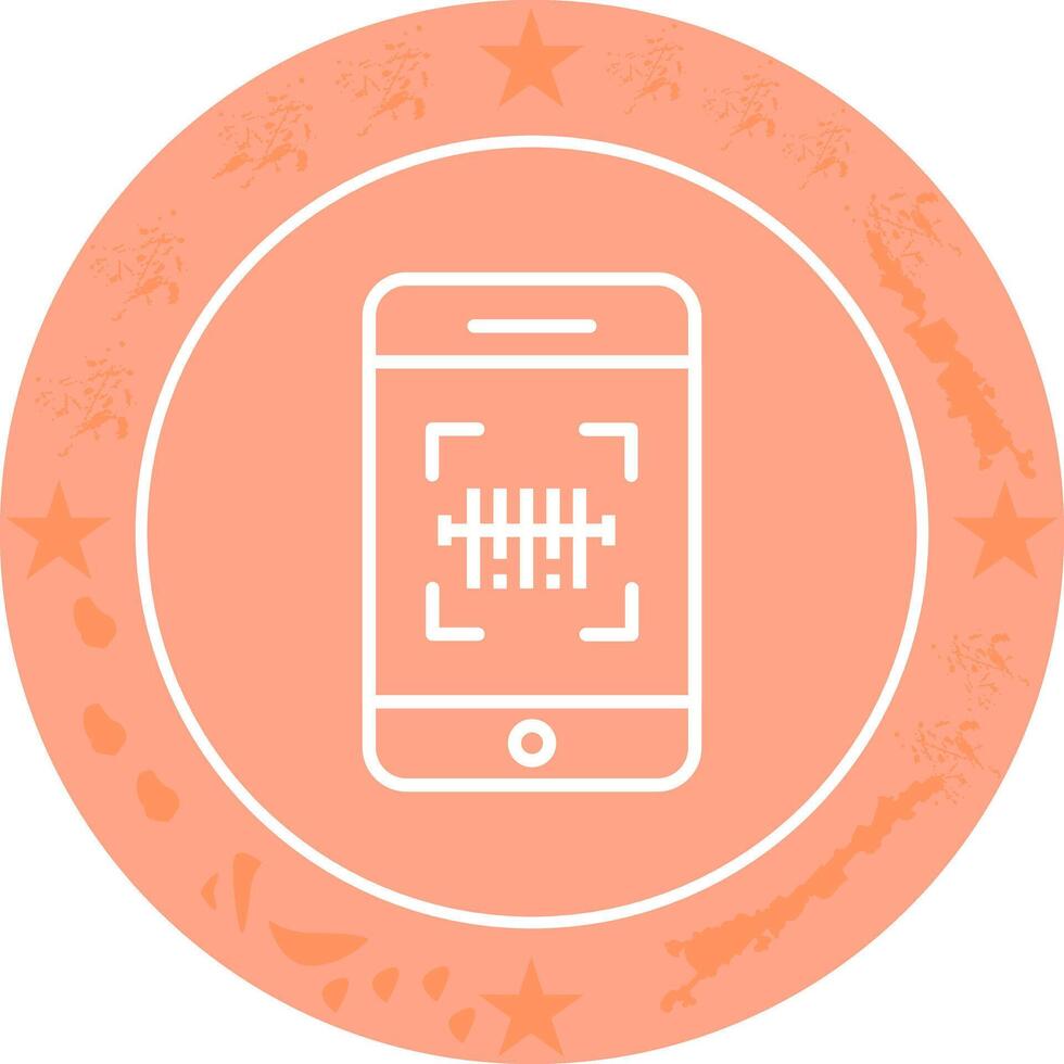 Mobile Scanning Icon Design vector