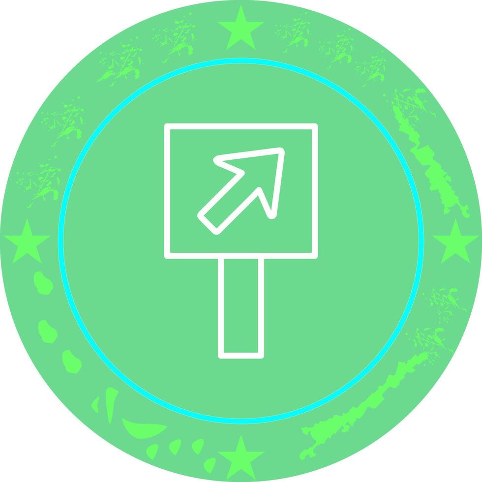 Diagonal Up Right Arrow Icon Design vector