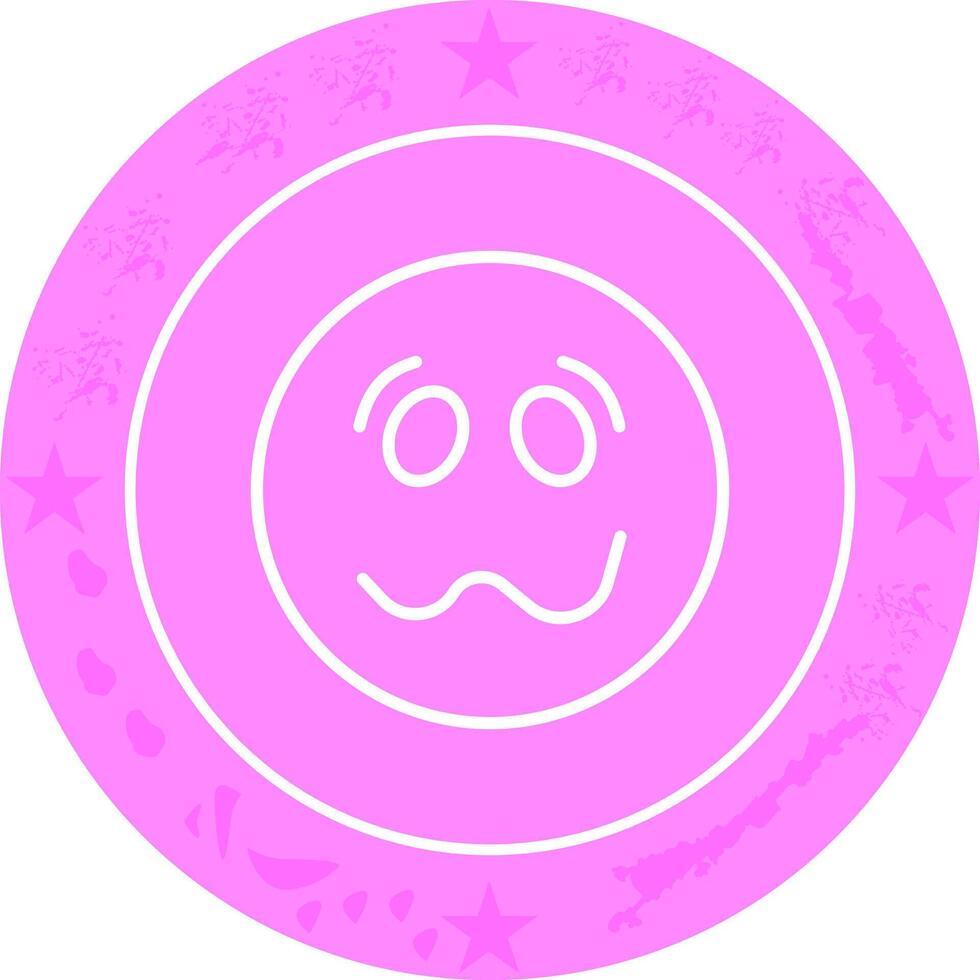 Woozy Face Icon Design vector