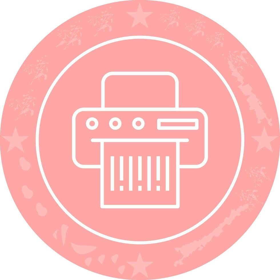 Barcode Printing Icon Design vector