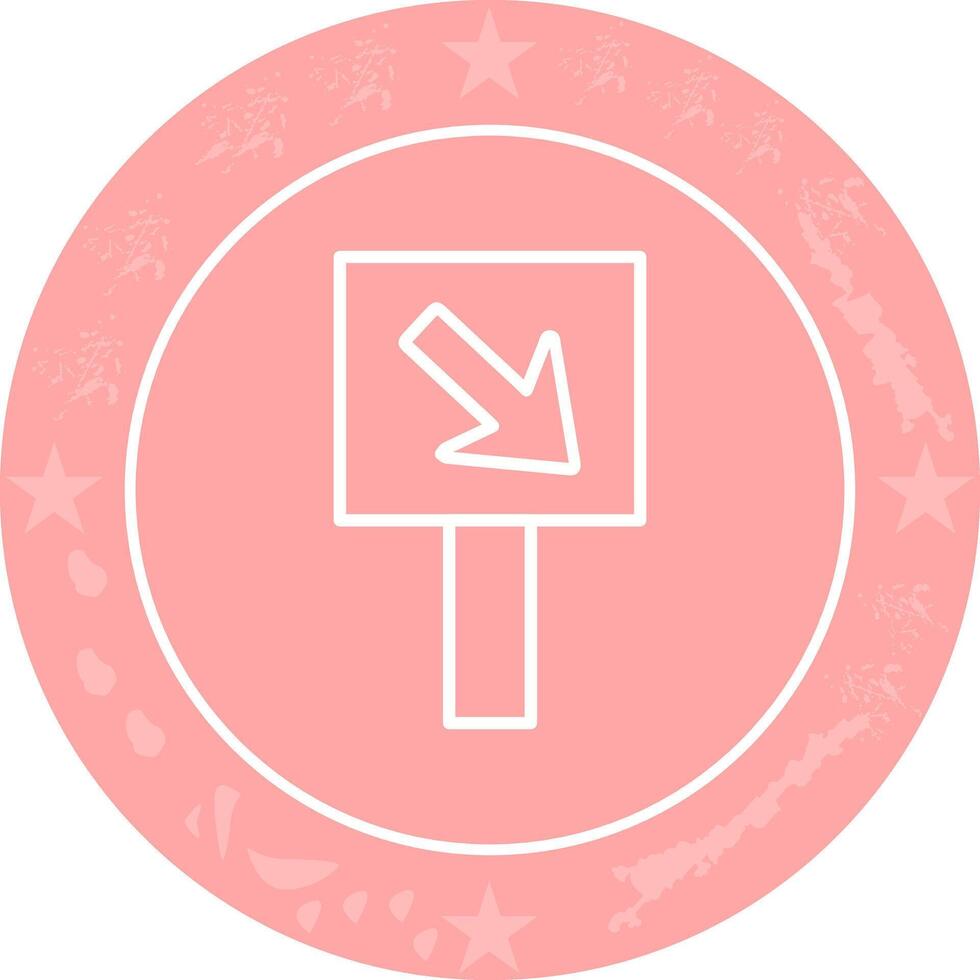 Diagonal Down Right Arrow Icon Design vector
