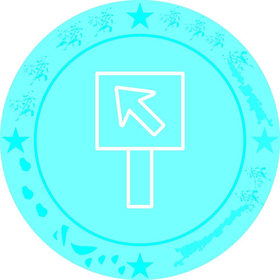 Diagonal Up Left Arrow Icon Design vector