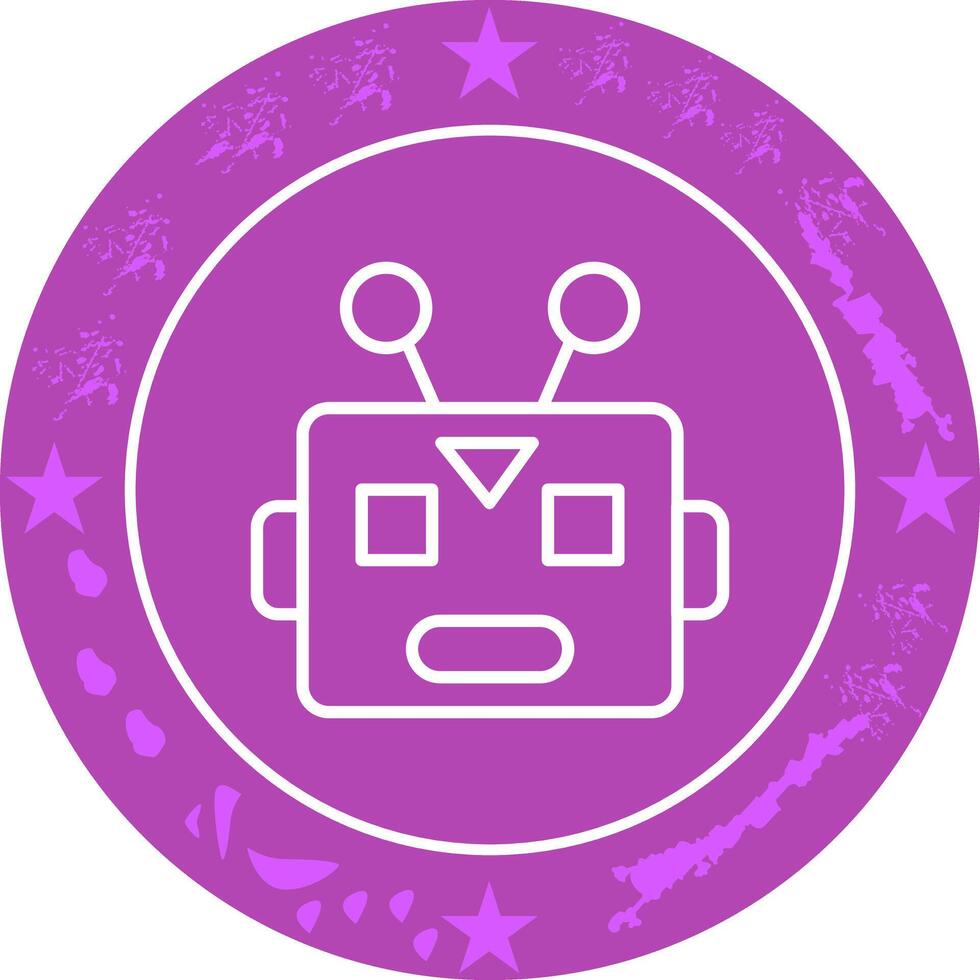 Robot Face Icon Design vector