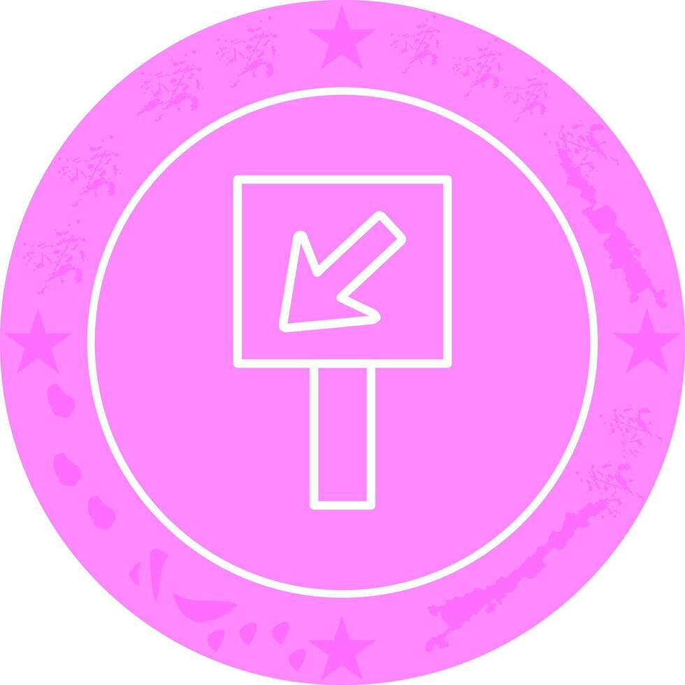 Diagonal Down Left Arrow Icon Design vector