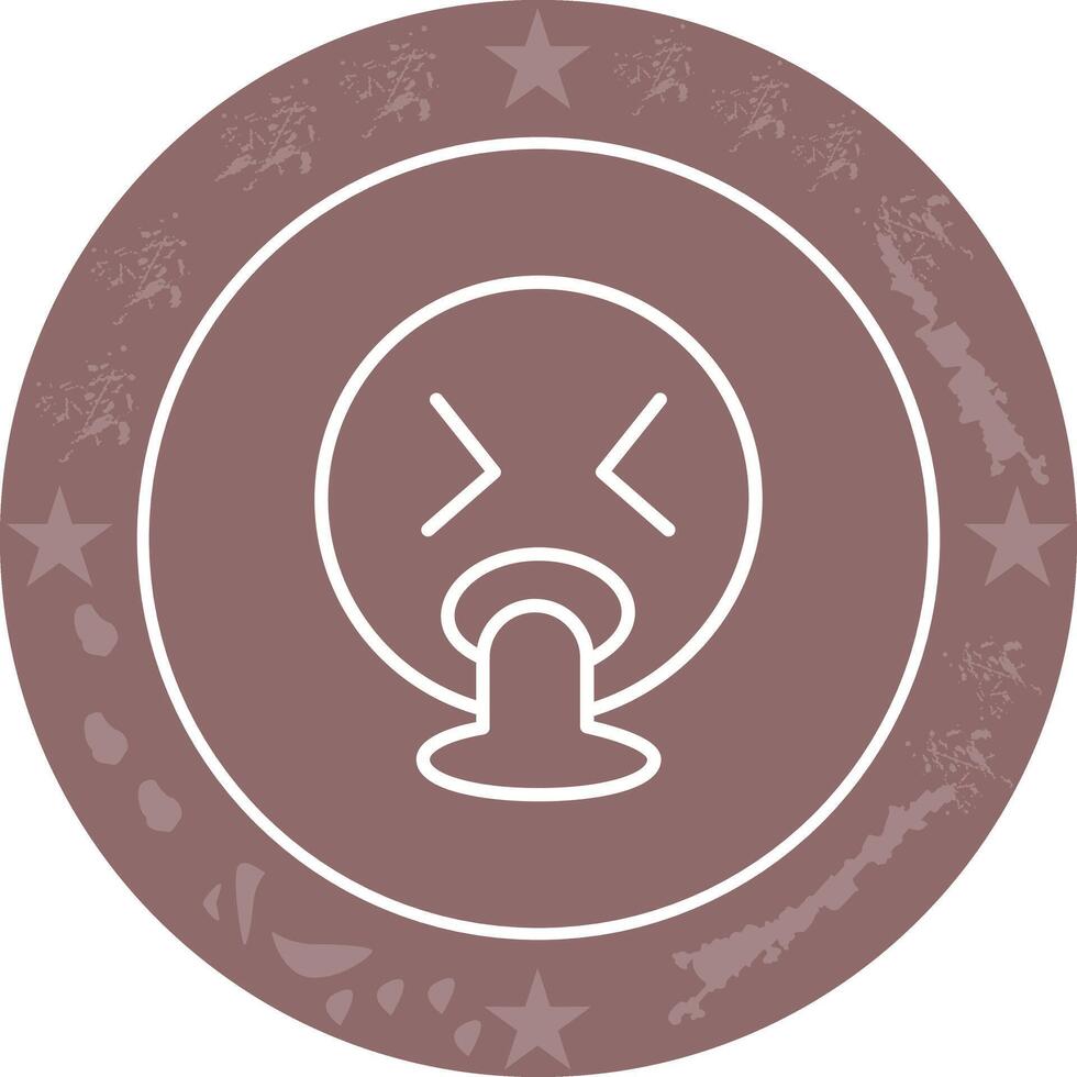 Face Vomiting Icon Design vector