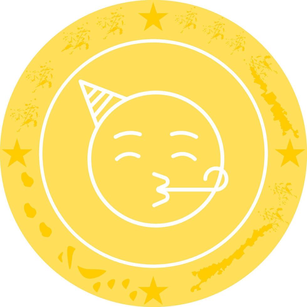 Partying Face Icon Design vector