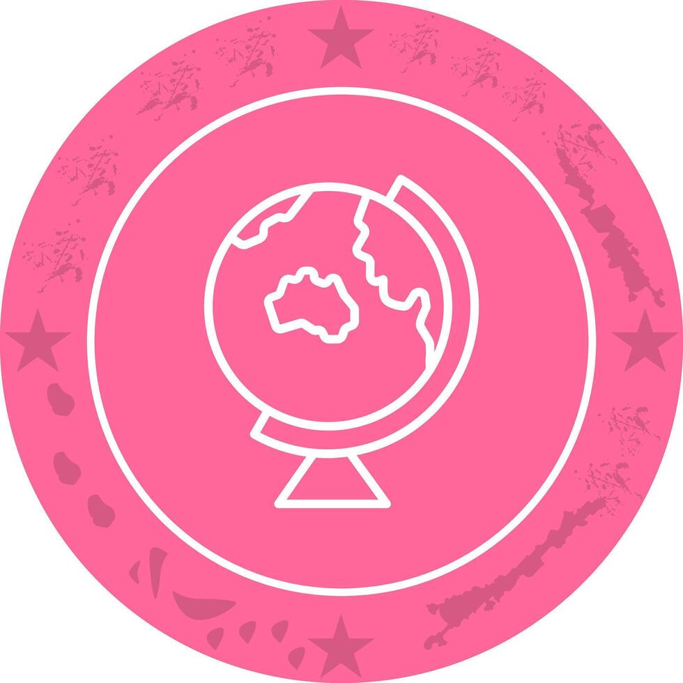 Earth Globe Asia Australia Icon Design vector