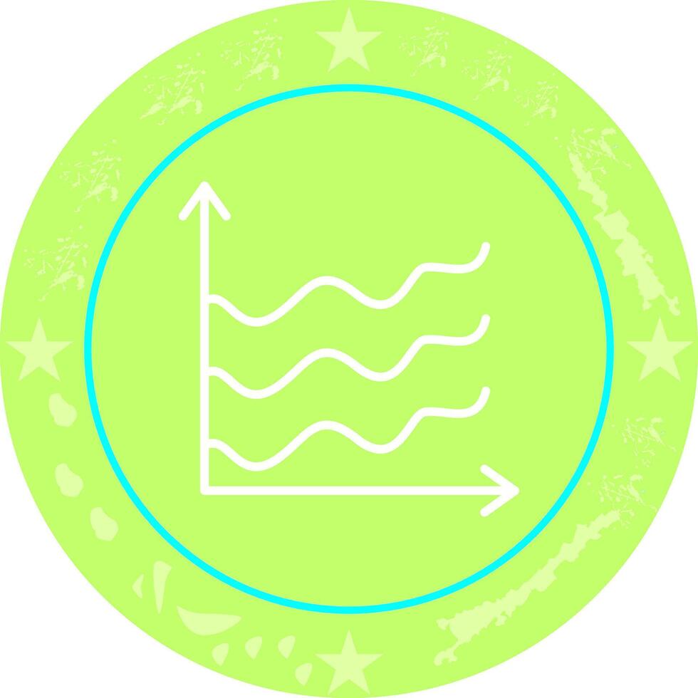Spline Chart Icon Design vector