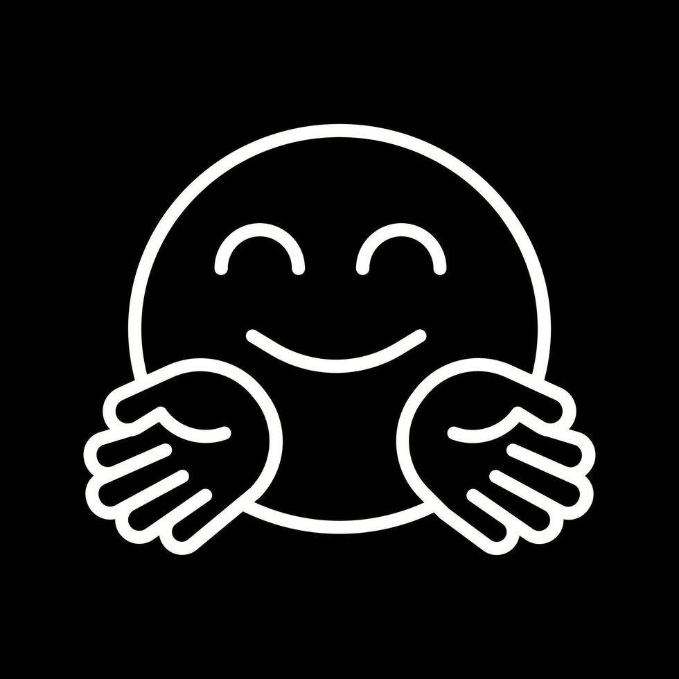 Hugging Face Icon Design vector
