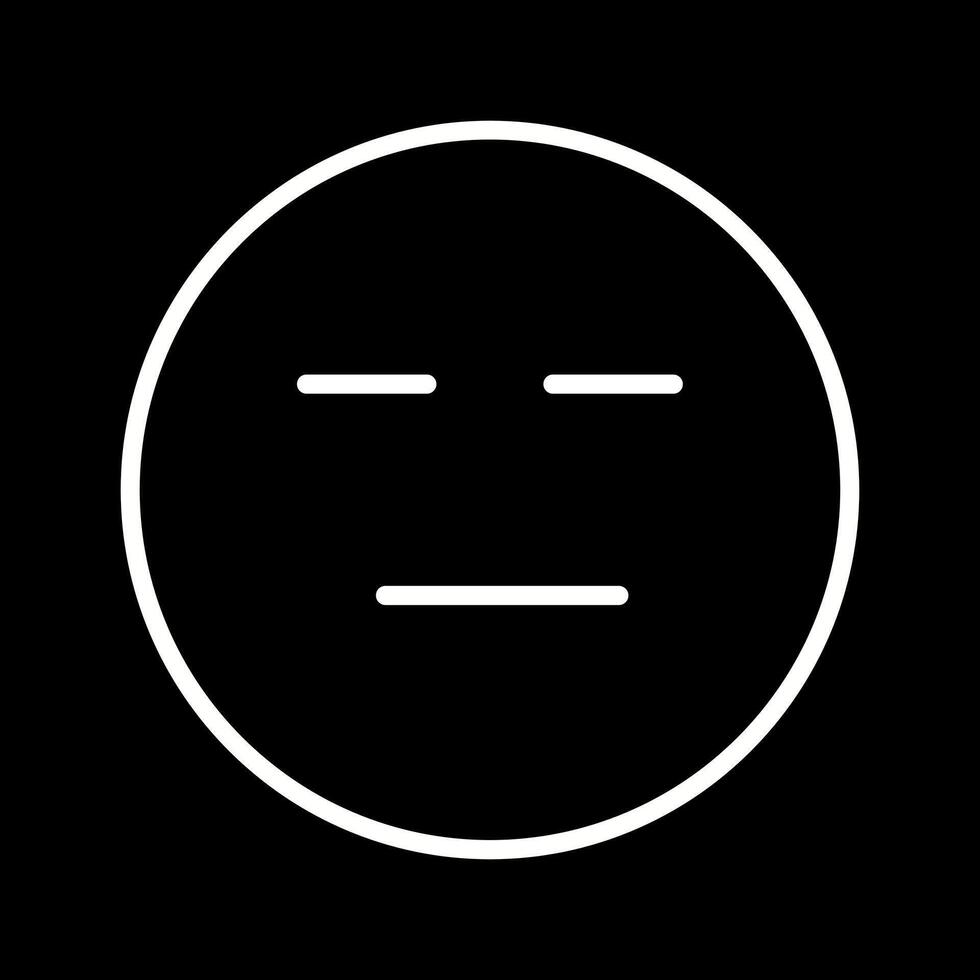 Neutral Face Icon Design vector