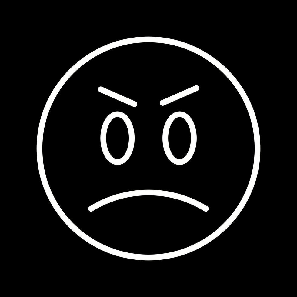 Angry Face Icon Design vector