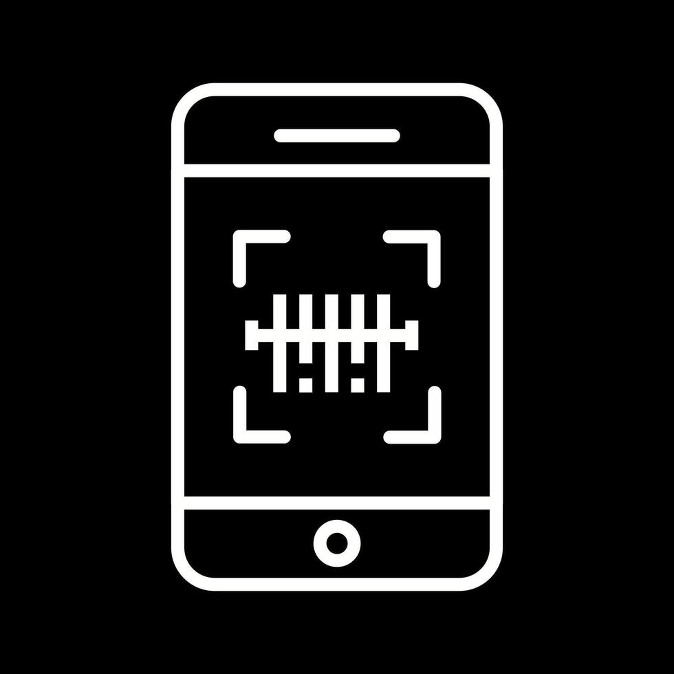 Mobile Scanning Icon Design vector