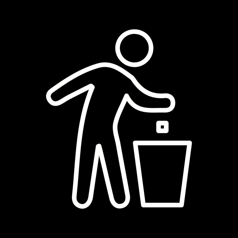 Litter in Bin Sign Icon Design vector