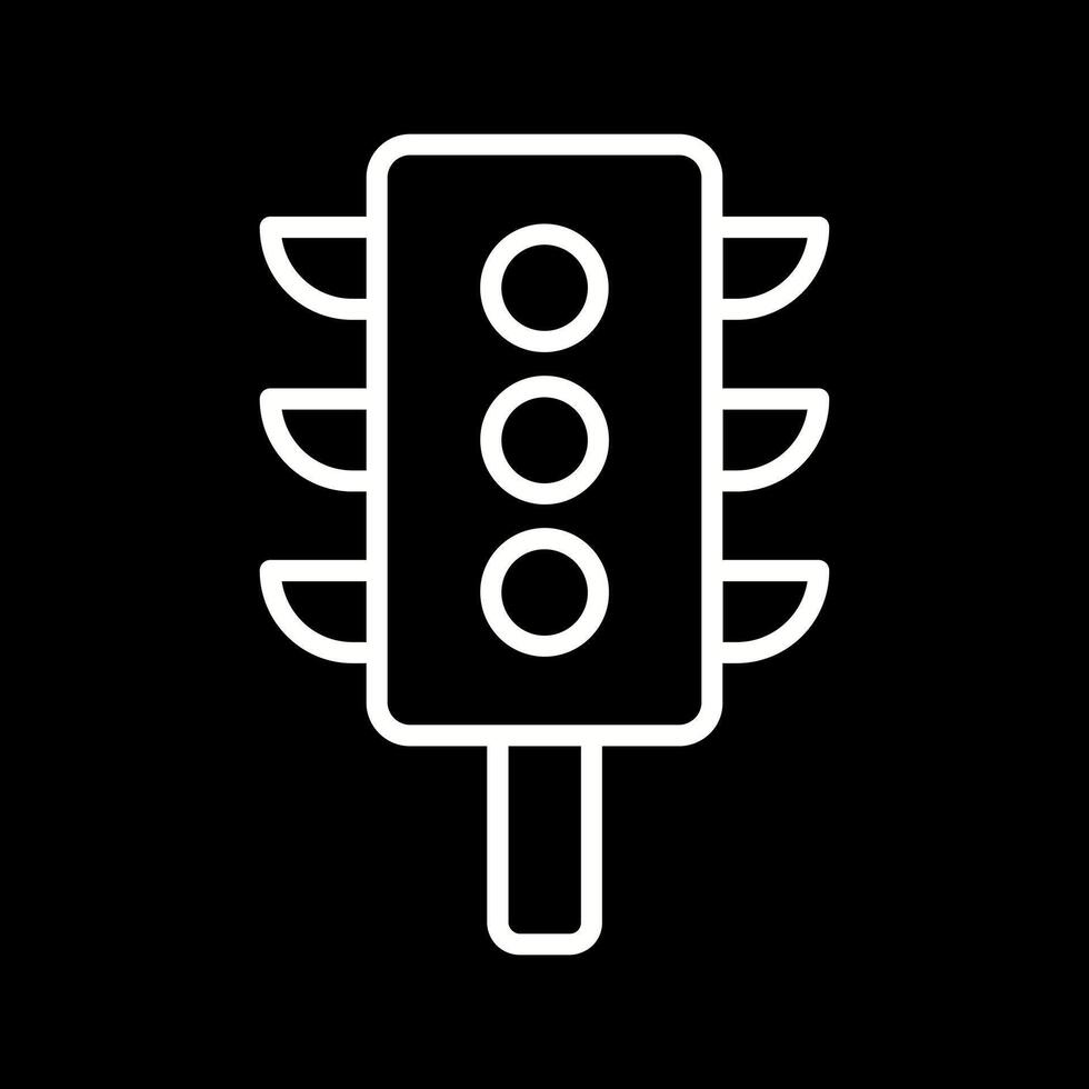 Vertical Traffic Light Icon Design vector