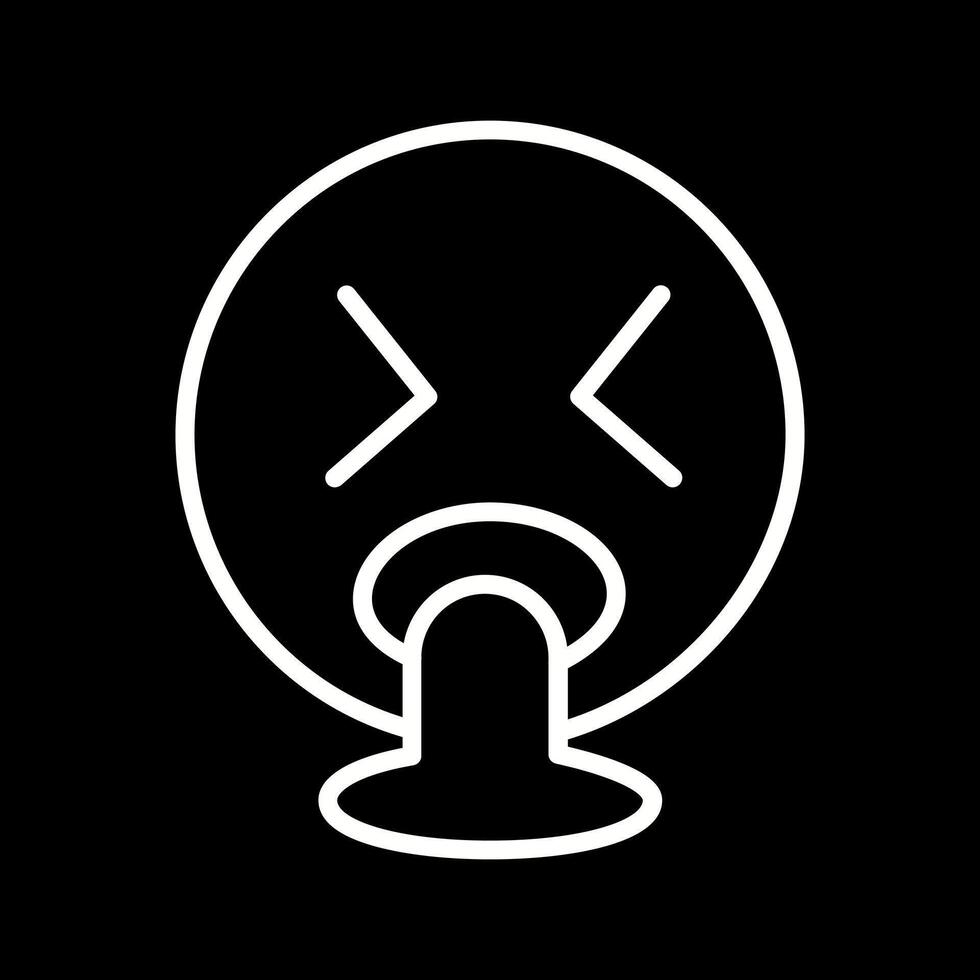 Face Vomiting Icon Design vector