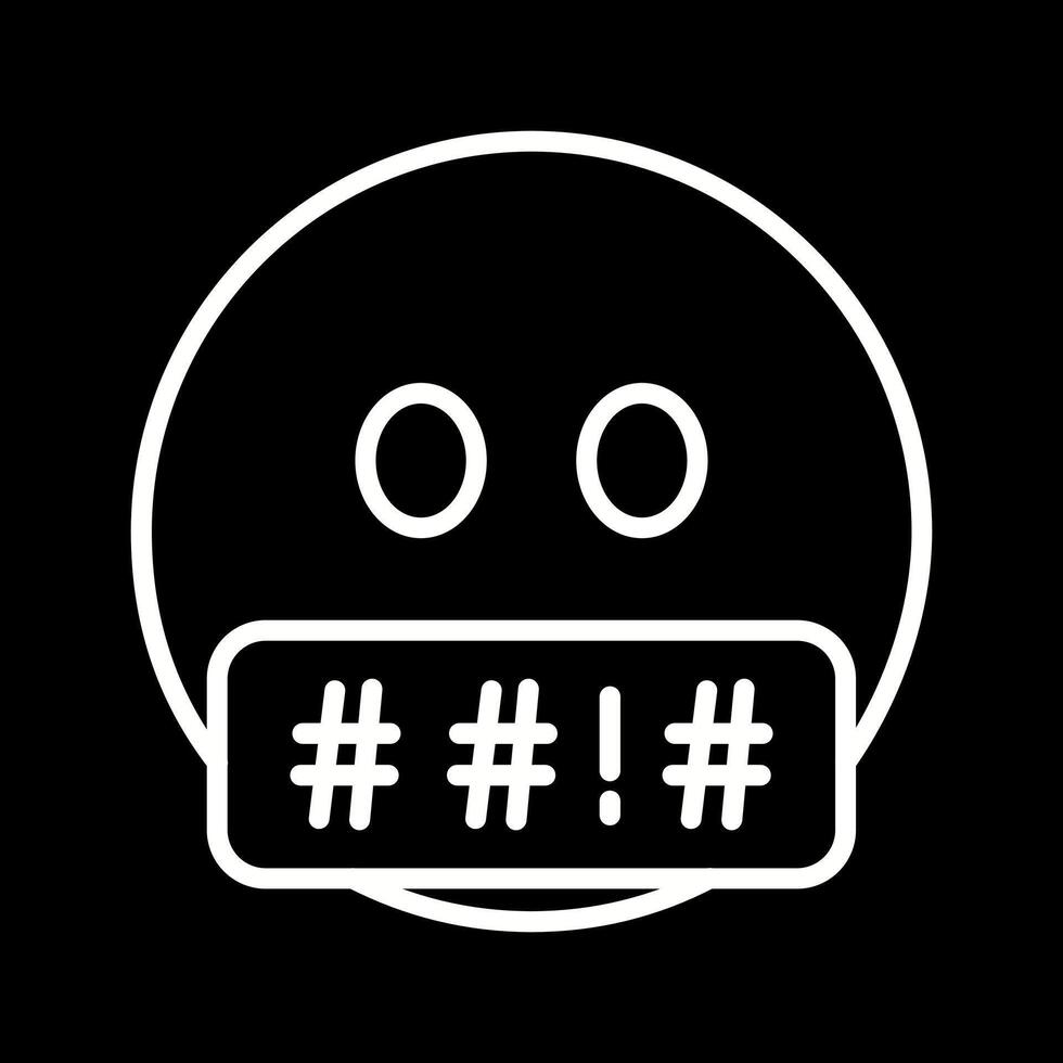 Face with Symbols on Mouth Icon Design vector