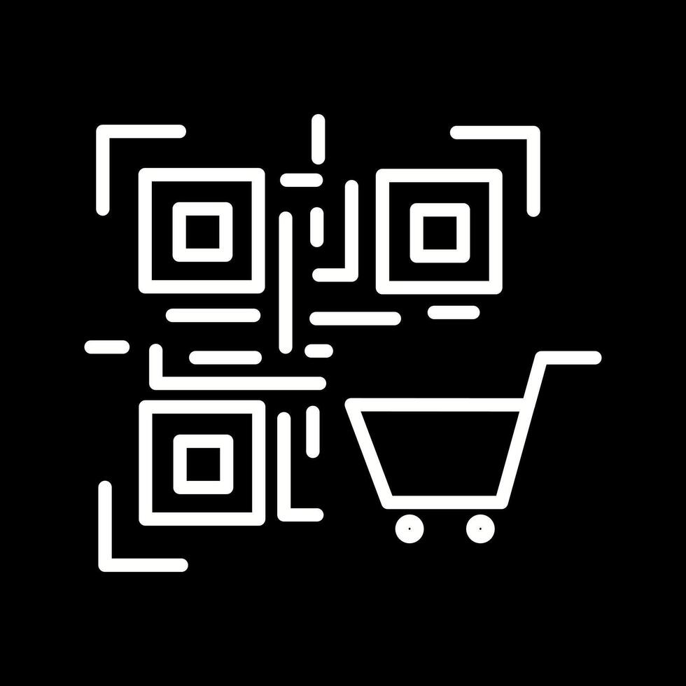 QR Code Shopping Icon Design vector
