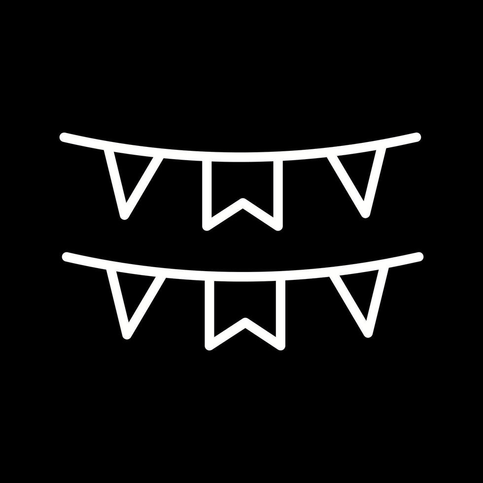 Bunting Flags Icon Design vector