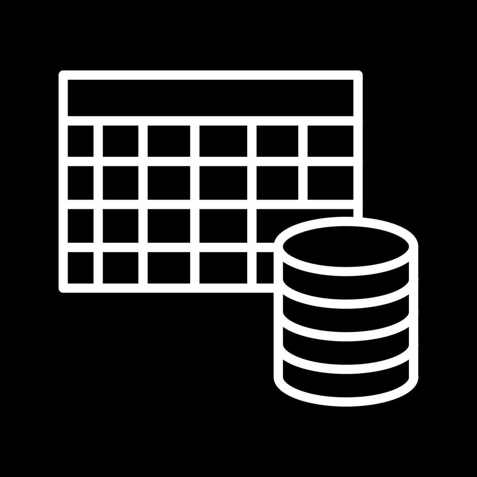 Table Data Icon Design vector