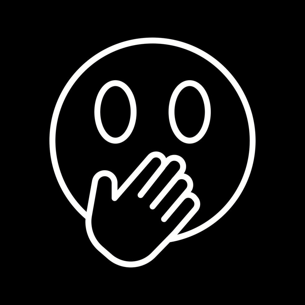 Face with Hand Over Mouth Icon Design vector