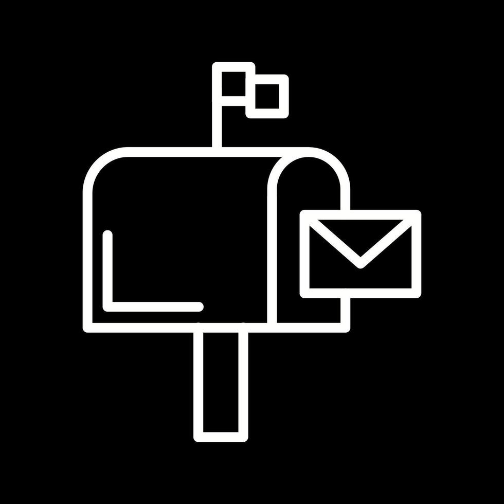 Mailbox Flag Icon Design vector