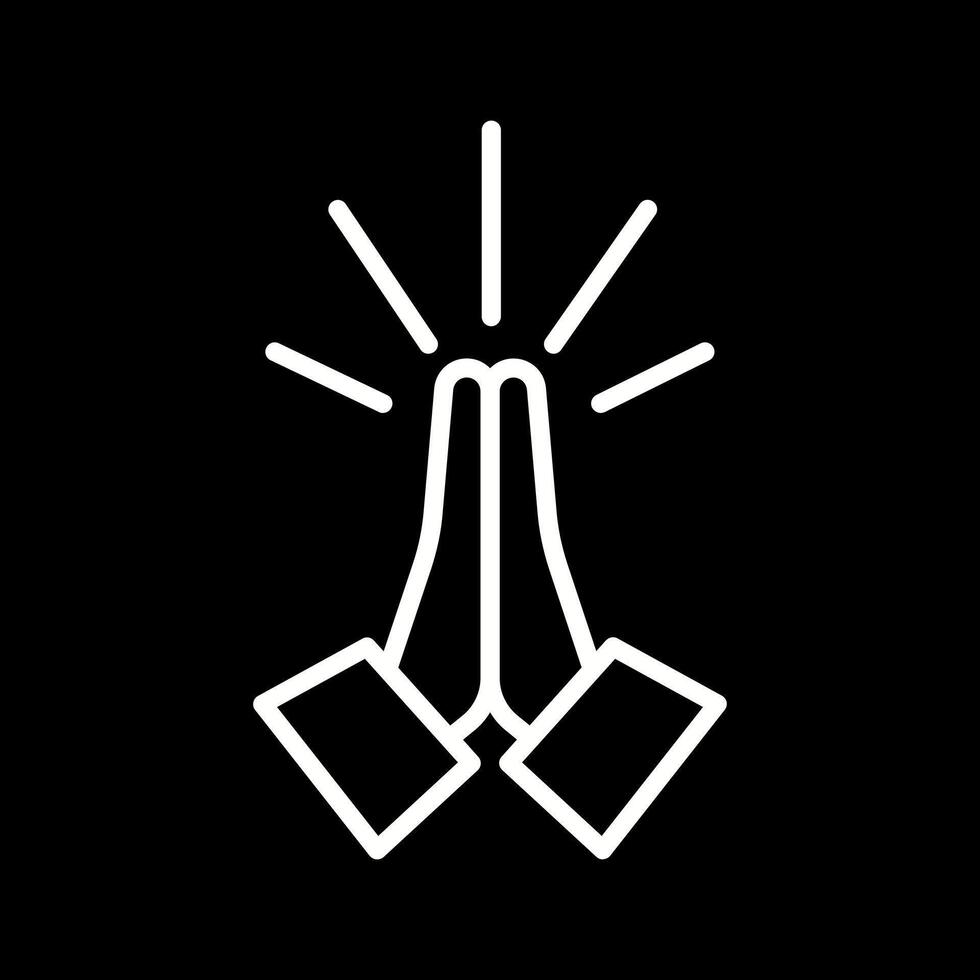 Folded Hands Icon Design vector
