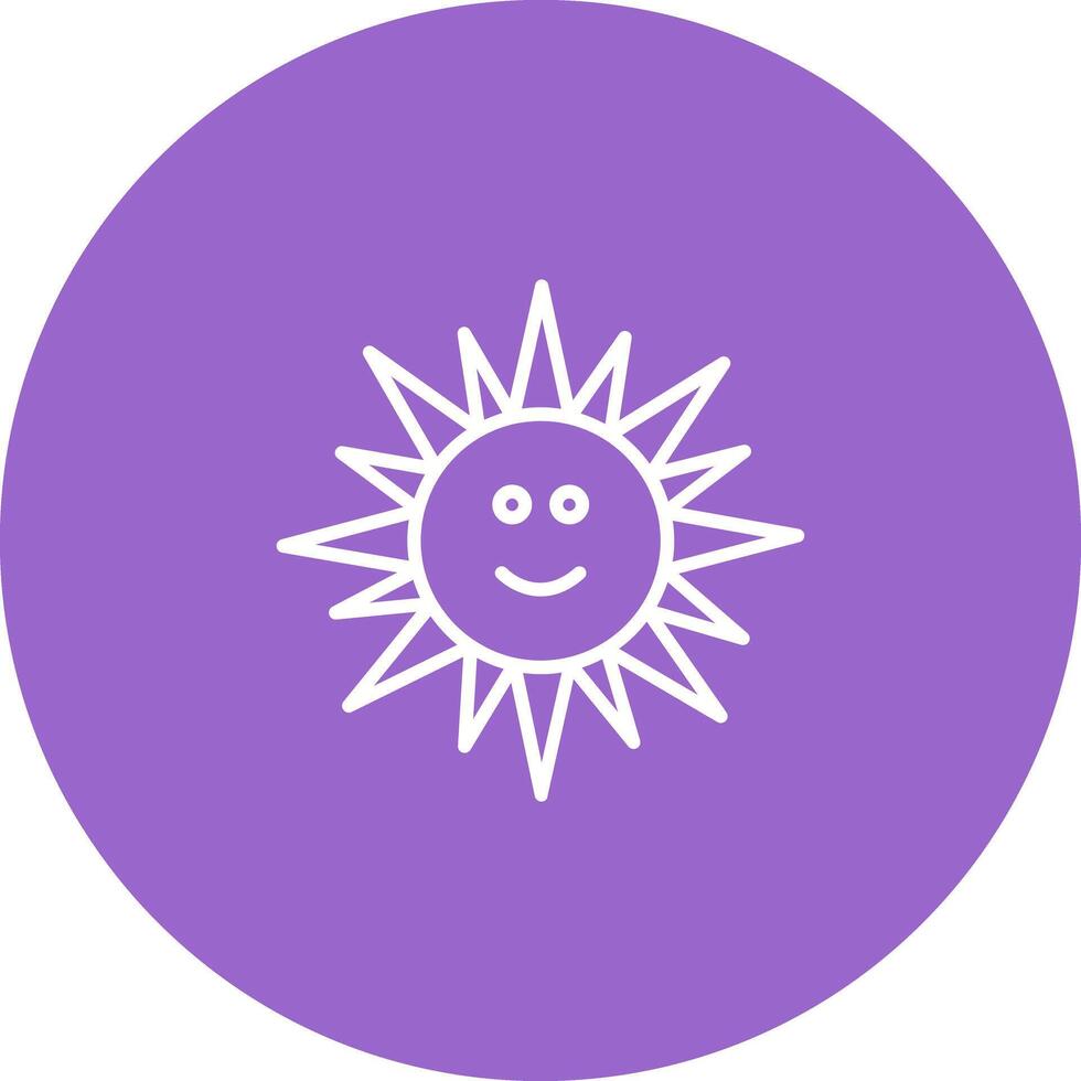 Sun with Face Icon Design vector