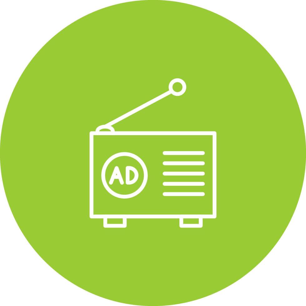 Radio Ad Icon Design vector