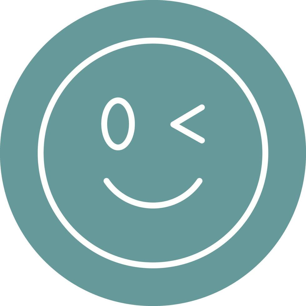 Winking Face Icon Design vector