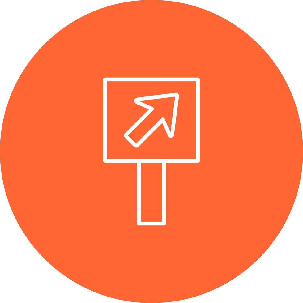 Diagonal Up Right Arrow Icon Design vector