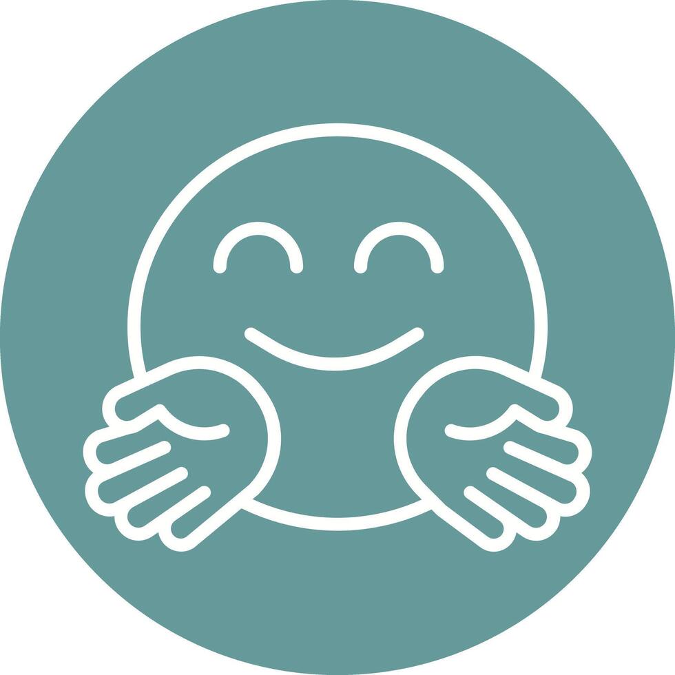 Hugging Face Icon Design vector