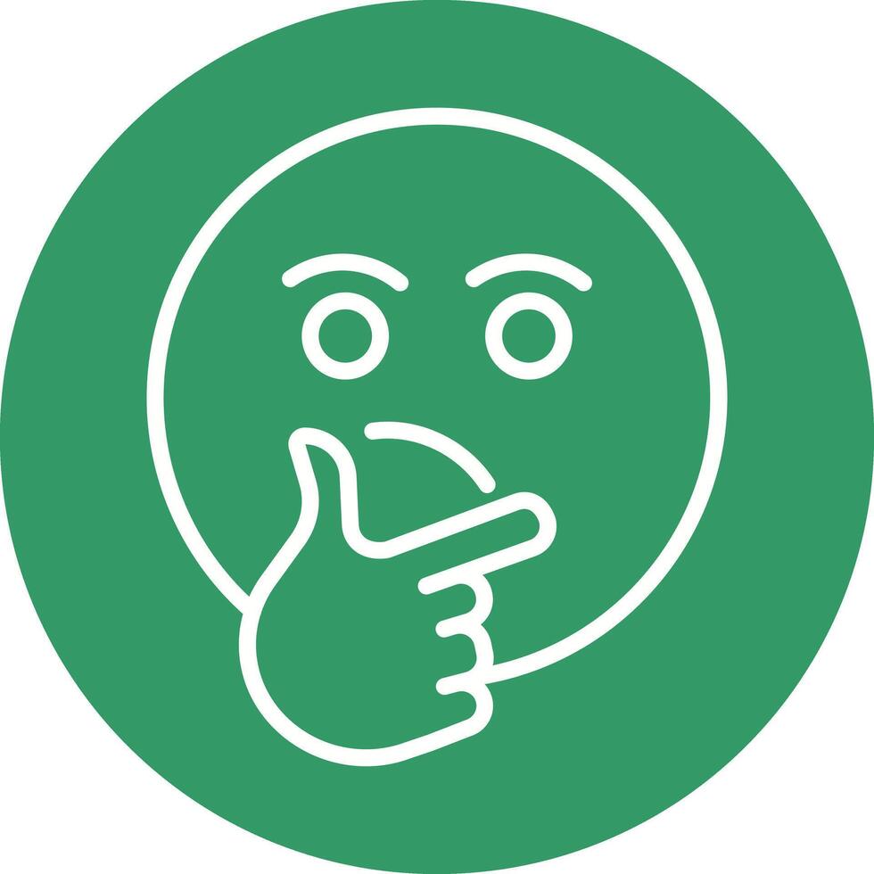 Thinking Face Icon Design vector