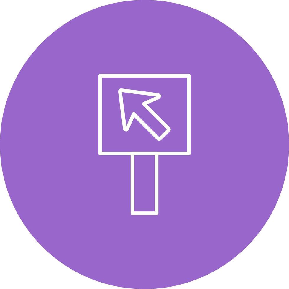 Diagonal Up Left Arrow Icon Design vector