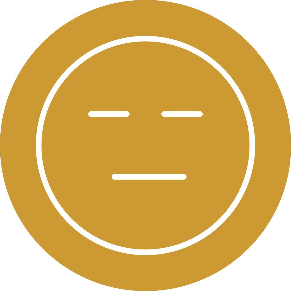 Neutral Face Icon Design vector