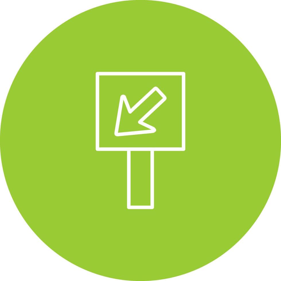 Diagonal Down Left Arrow Icon Design vector