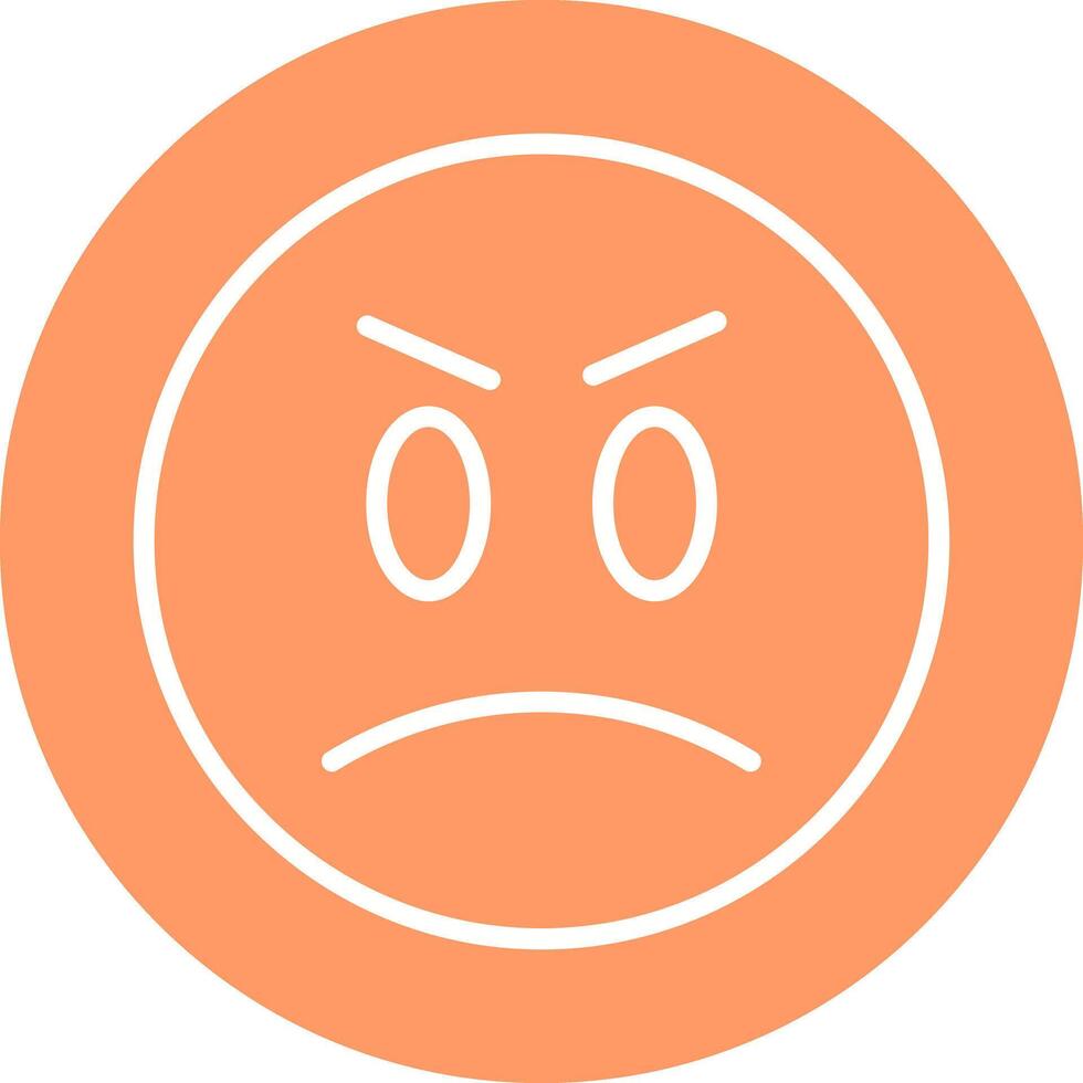Angry Face Icon Design vector