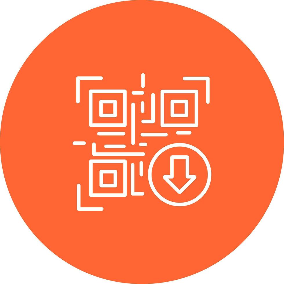 QR Code Download Icon Design vector