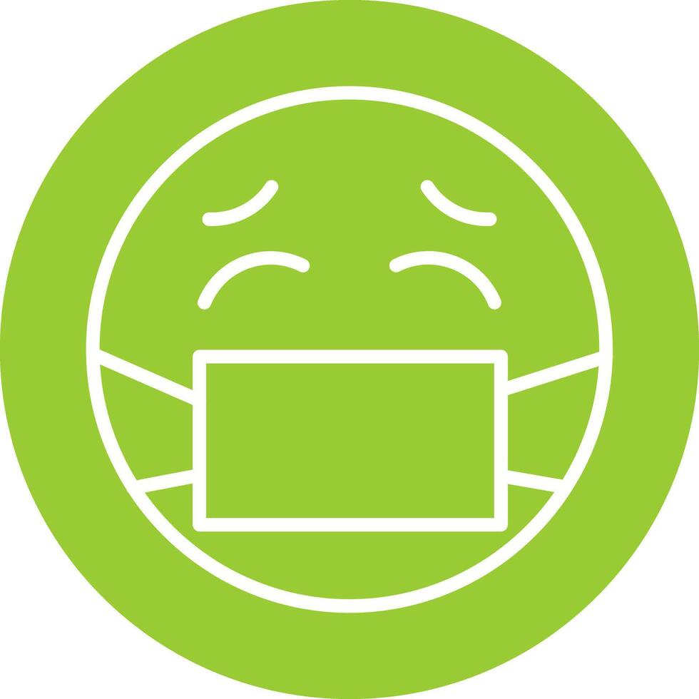 Face with Medical Mask Icon Design vector