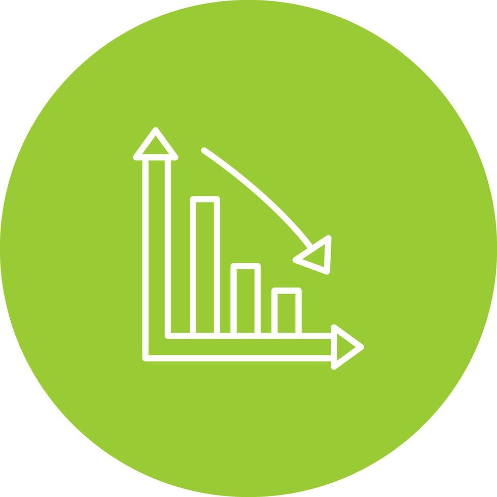 Chart Down Icon Design vector