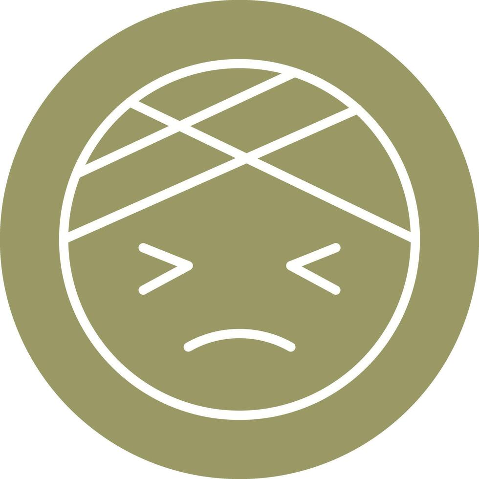 Face with Head-Bandage Icon Design vector