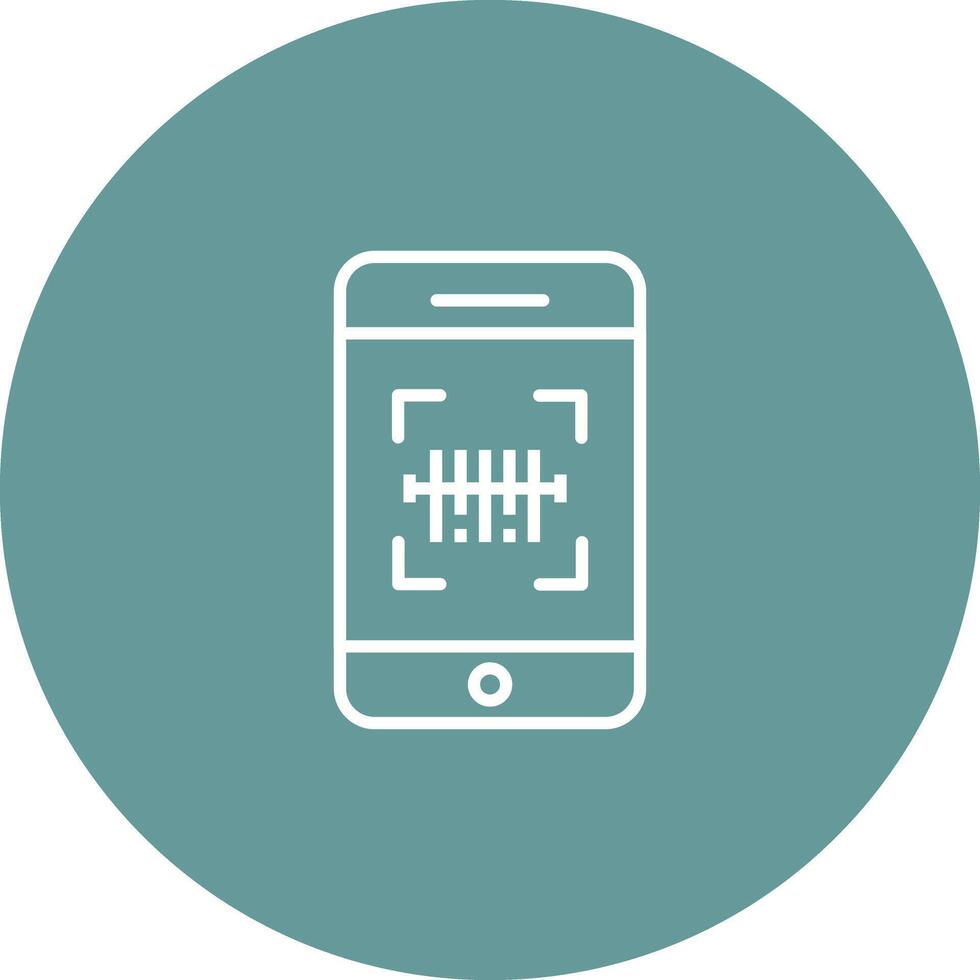 Mobile Scanning Icon Design vector