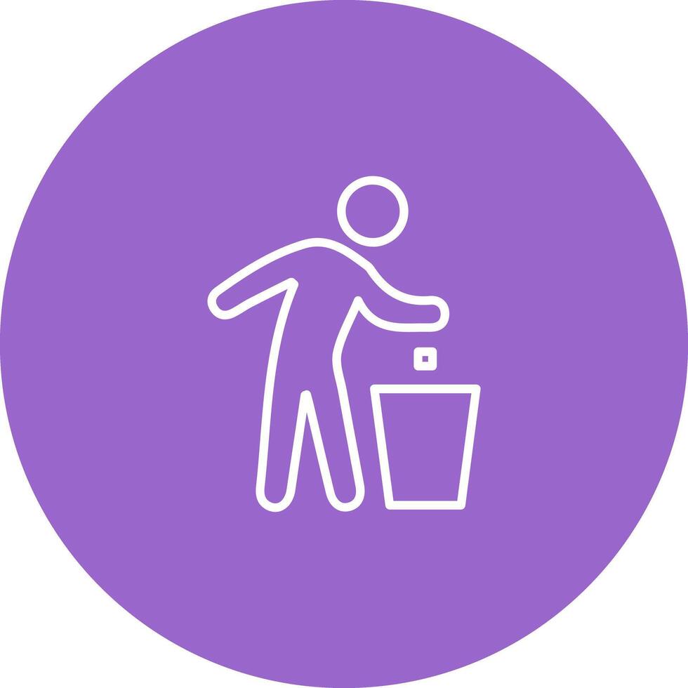 Litter in Bin Sign Icon Design vector