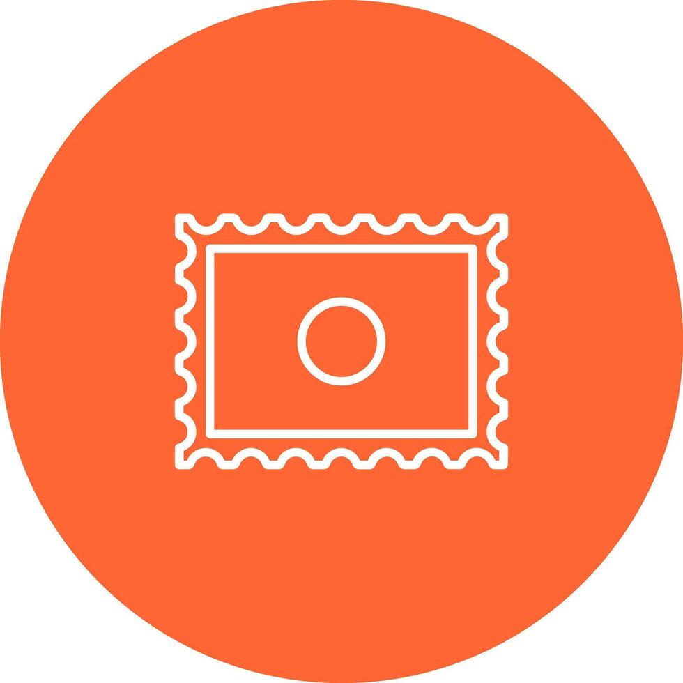Postal Stamp Icon Design vector
