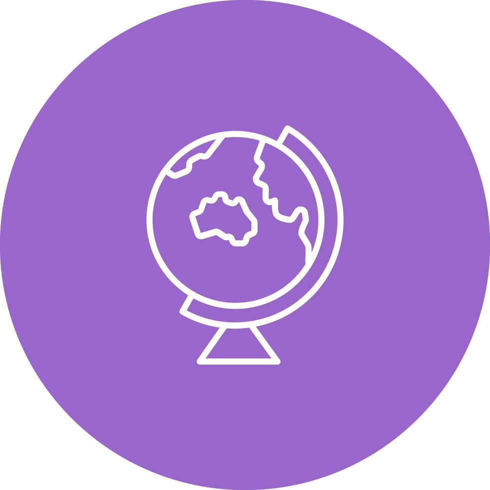 Earth Globe Asia Australia Icon Design vector