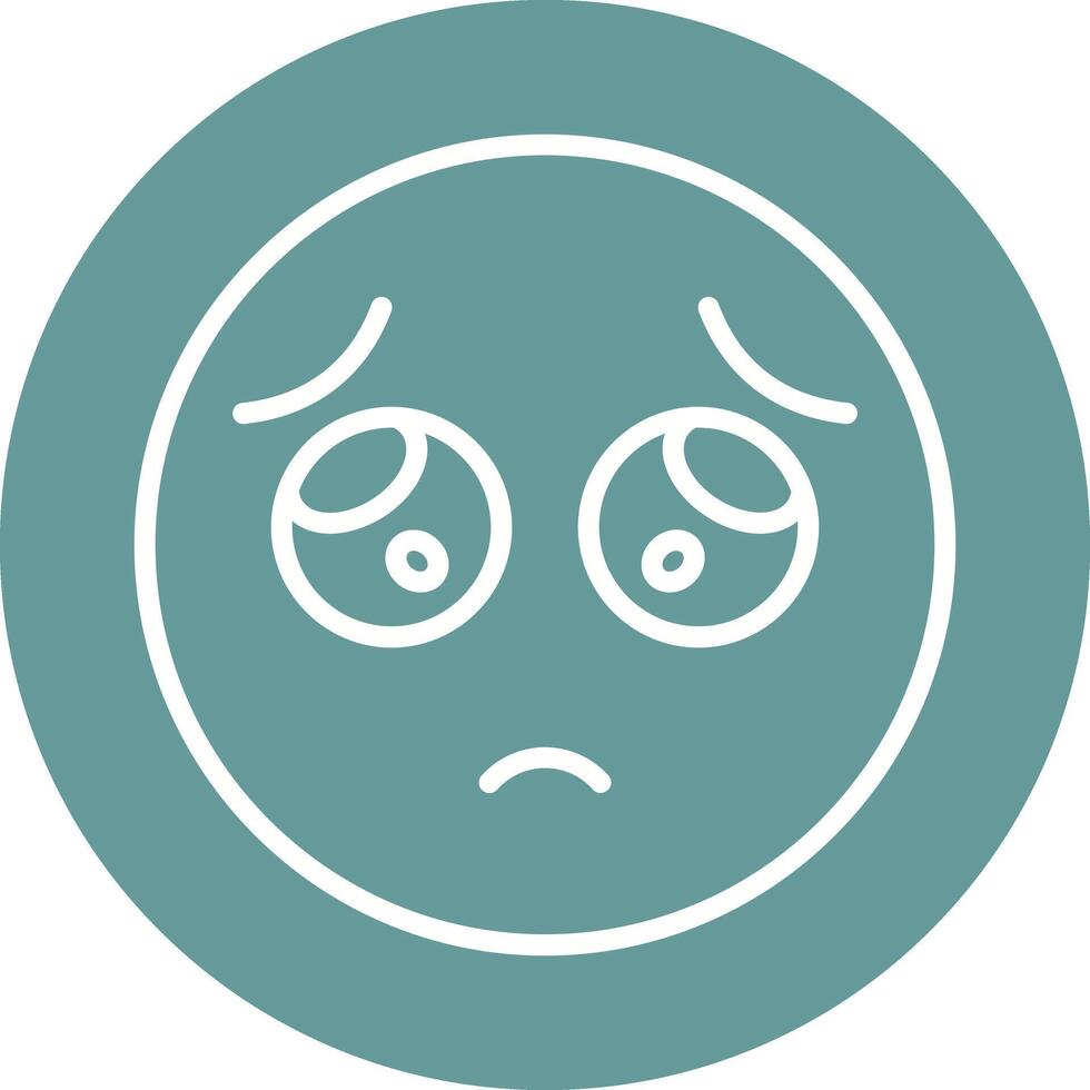 Pleading Face Icon Design vector
