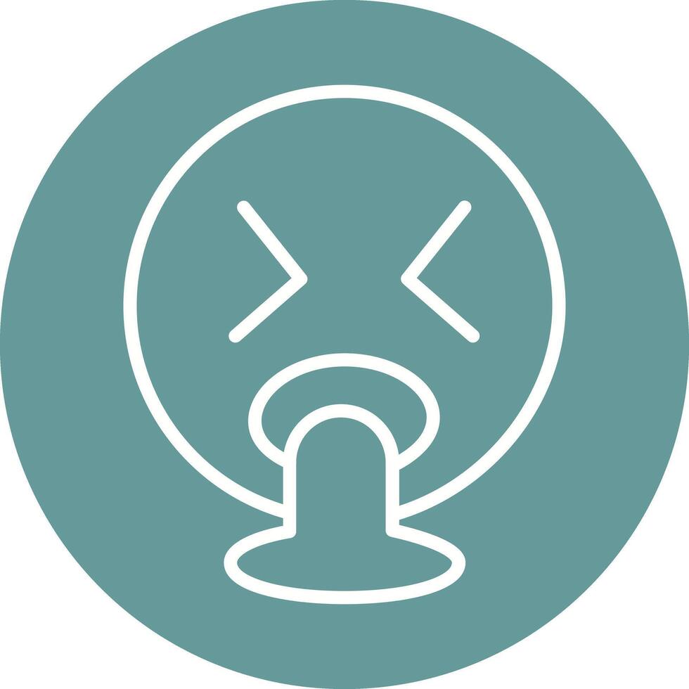 Face Vomiting Icon Design vector