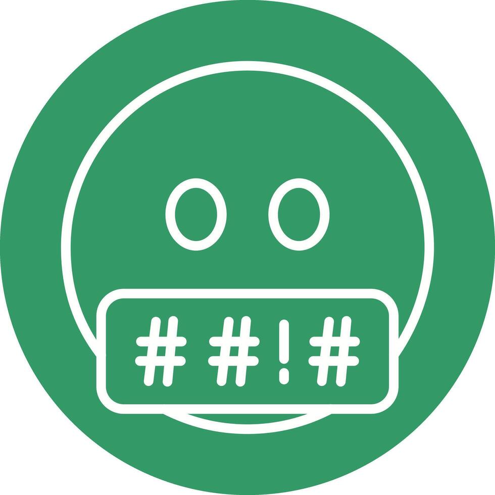 Face with Symbols on Mouth Icon Design vector